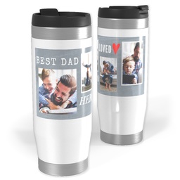 14oz Personalized Travel Tumbler with Loved Hero design