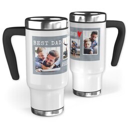 14oz Stainless Steel Travel Photo Mug with Loved Hero design