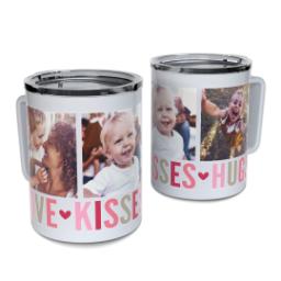 Thumbnail for Personalized Coffee Travel Mugs with Love Kisses Hugs design 1