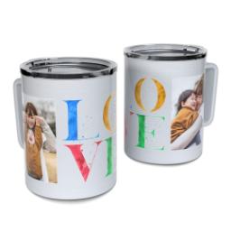 Thumbnail for Personalized Coffee Travel Mugs with Love Splatter design 1