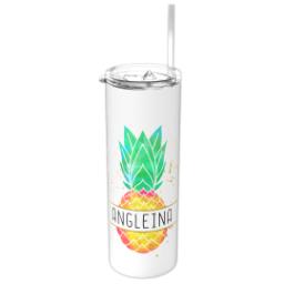 Thumbnail for Tumbler with Straw, 20oz with Pineapple design 1
