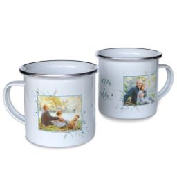 Thumbnail for Personalized Enamel Campfire Mugs with Sweater Weather design 1