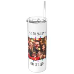 Thumbnail for Personalized Tumbler with Straw with Tis the Season design 1