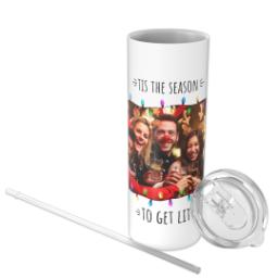 Thumbnail for Personalized Tumbler with Straw with Tis the Season design 3