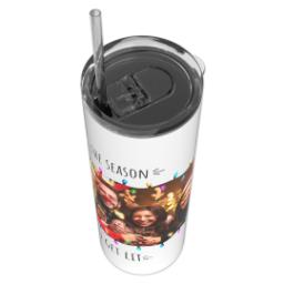 Thumbnail for Personalized Tumbler with Straw with Tis the Season design 4