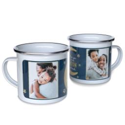 Thumbnail for Personalized Enamel Campfire Mugs with To The Moon & Back design 1