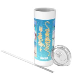Thumbnail for Tumbler with Straw, 20oz with Vacation Mode design 3