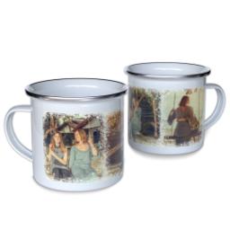 Thumbnail for Personalized Enamel Campfire Mugs with Vintage Frame design 1