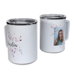 Thumbnail for Personalized Coffee Travel Mugs with Watercolor Floral design 1