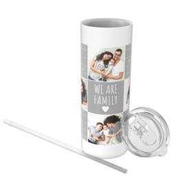 Thumbnail for Tumbler with Straw, 20oz with We Are Family design 3