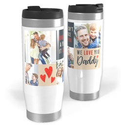 14oz Personalized Travel Tumbler with We Love You Dad design