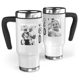 14oz Stainless Steel Travel Photo Mug with World's Best Dad design