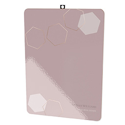 Clipboard - Double-sided with Geometric Hexagons design