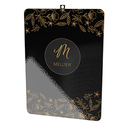 Clipboard - Double-sided with Gilded Foliage Monogram design