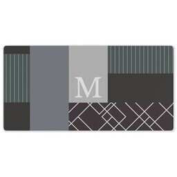 Rubber Backed Desk Mat with Geometric Shapes design
