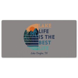 Rubber Backed Desk Mat with Lake Life is Best design