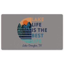 Rubber Backed Gaming Mat with Lake Life is Best design