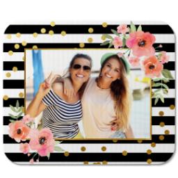 Thumbnail for Photo Mouse Pad with Bold Floral Stripes design 1