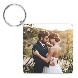 Double-Sided Square Key Chain with Perfect Couple design