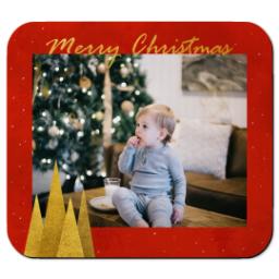 Thumbnail for Ultra Thin Rectangle Mouse Pad with Sparkling Gold Christmas design 1
