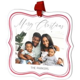Thumbnail for Personalized Metal Ornament - Fancy Bracket with Bold Frame design 2