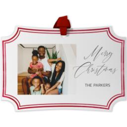 Thumbnail for Personalized Metal Ornament - Modern Corners with Bold Frame design 1