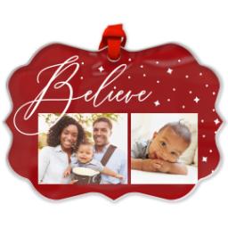 Thumbnail for Scalloped Acrylic Ornament with Know and Believe design 1