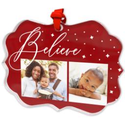 Thumbnail for Scalloped Acrylic Ornament with Know and Believe design 2