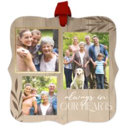 Thumbnail for Personalized Metal Ornament - Fancy Bracket with Life Celebration design 1