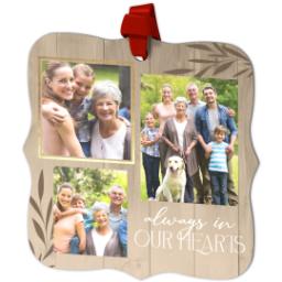 Thumbnail for Personalized Metal Ornament - Fancy Bracket with Life Celebration design 2