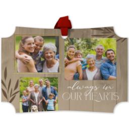 Thumbnail for Personalized Metal Ornament - Modern Corners with Life Celebration design 1