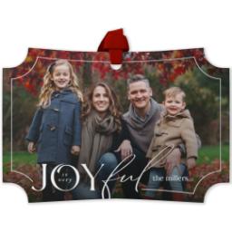 Thumbnail for Personalized Metal Ornament - Modern Corners with Mixed Font Folly design 1