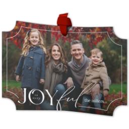 Thumbnail for Personalized Metal Ornament - Modern Corners with Mixed Font Folly design 2