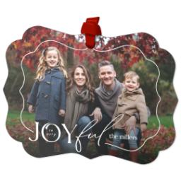 Thumbnail for Personalized Metal Ornament - Scalloped with Mixed Font Folly design 2