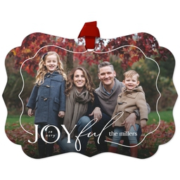 Personalized Metal Ornament - Scalloped with Mixed Font Folly design