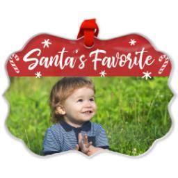 Thumbnail for Scalloped Acrylic Ornament with Santa's No.1 design 1
