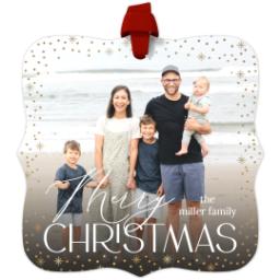 Thumbnail for Personalized Metal Ornament - Fancy Bracket with Simply Stated design 1