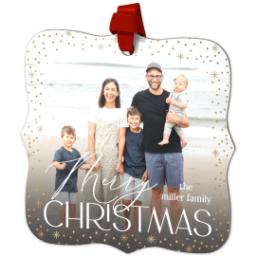 Thumbnail for Personalized Metal Ornament - Fancy Bracket with Simply Stated design 2