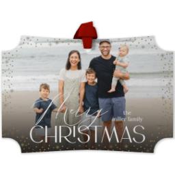 Thumbnail for Personalized Metal Ornament - Modern Corners with Simply Stated design 1