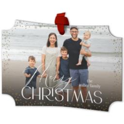 Thumbnail for Personalized Metal Ornament - Modern Corners with Simply Stated design 2