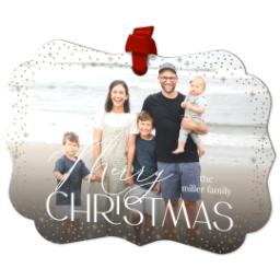 Thumbnail for Personalized Metal Ornament - Scalloped with Simply Stated design 2