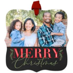 Thumbnail for Personalized Metal Ornament - Fancy Bracket with Togetherness design 1