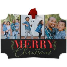 Thumbnail for Personalized Metal Ornament - Modern Corners with Togetherness design 1