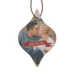 Bamboo Ornament - Tapered with Burlap Ribbon design