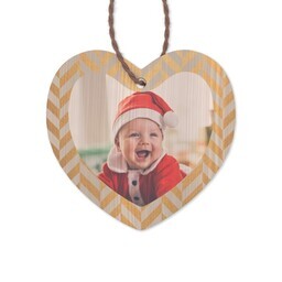 Bamboo Ornament - Heart with Gold Editable design
