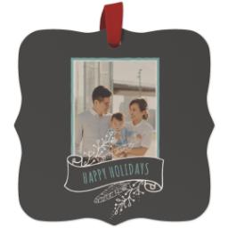 Thumbnail for Wood Photo Ornament - Bracket with Chalkboard Banner design 1