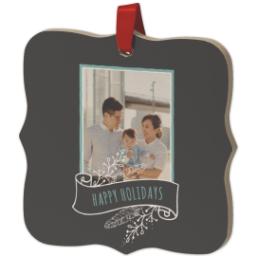 Thumbnail for Wood Photo Ornament - Bracket with Chalkboard Banner design 2