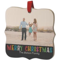Thumbnail for Wood Photo Ornament - Bracket with Christmas Color design 2