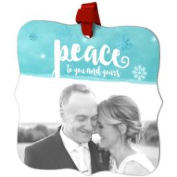 Thumbnail for Fancy Bracket Metal Ornament with Peace design 2