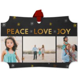 Thumbnail for Personalized Metal Ornament - Modern Corners with PLJ Christmas design 1